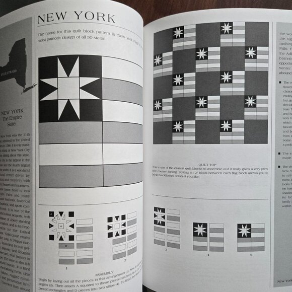 Book, American Quilt Blocks: 50 Patterns for 50 States, Very Good Condition - Picture 5 of 9